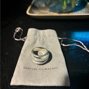 David Yurman Women’s Narrow Crossover Ring In Sterling Silver, size 7